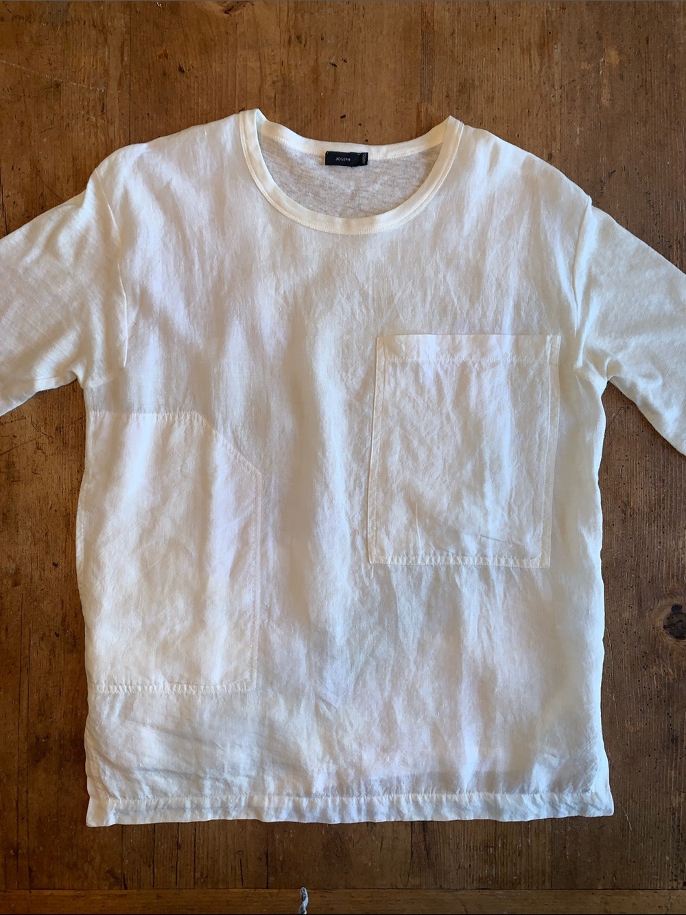 Joseph White Linen Cotton with Pockets